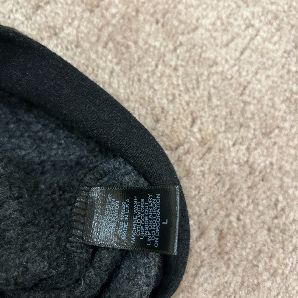 Aviator Nation Charcoal Grey Neon 5 Strioe Relaxed Zip up Hoodie Jacket large - Picture 4 of 7